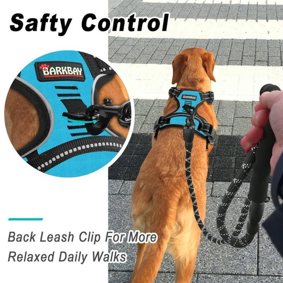 No Pull BARKBAY Dog Harness - Medium Size for Adventures and Walks SZ Medium - Picture 6 of 8